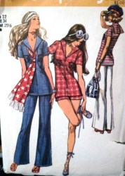 9372 71 WOODSTOCK SAILOR TUNIC,SHORTS,BELL BOTTOMS PATTERN 12 34